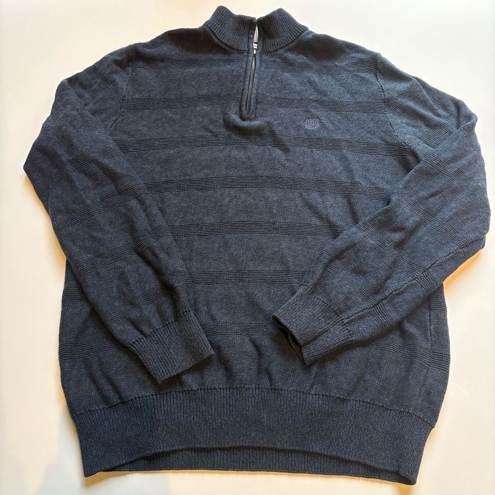 Chaps Men's Cotton Pullover Sweater Dark Blue Size Large